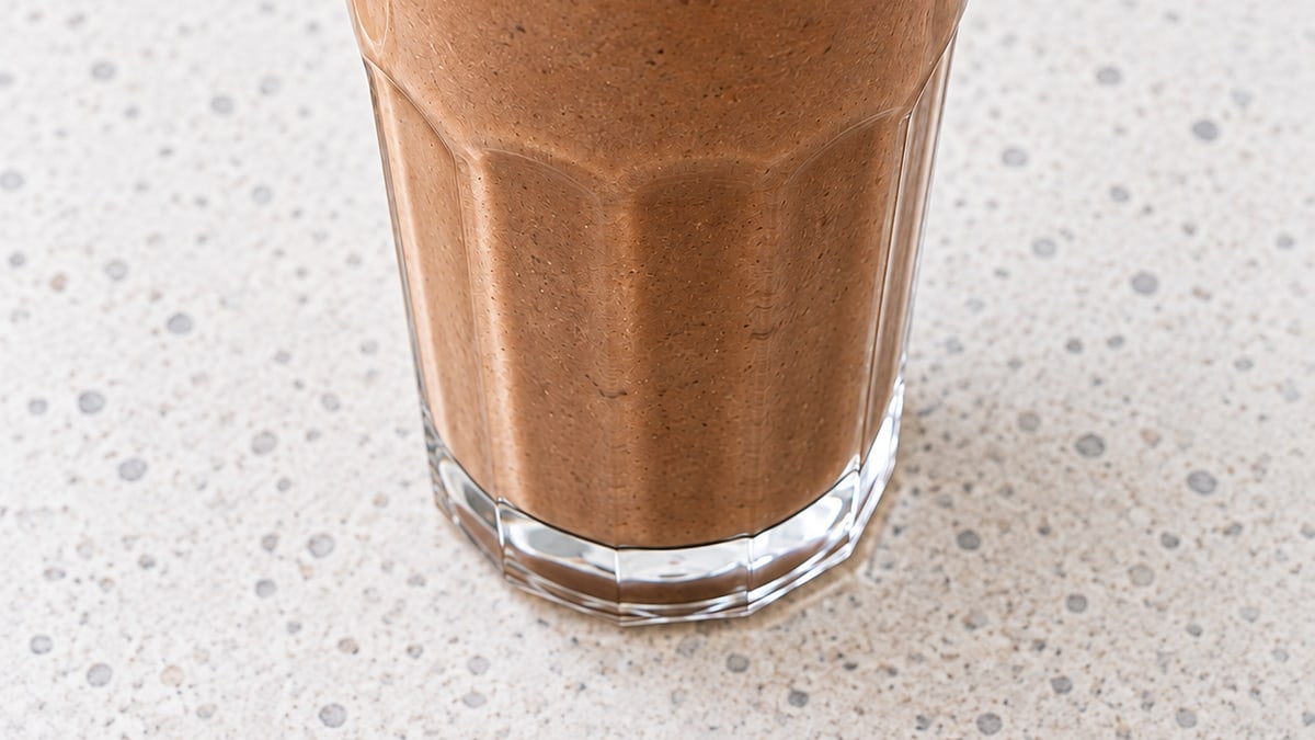 Chocolate PB Protein Smoothie, cooked and served. A generated image, not a photograph.