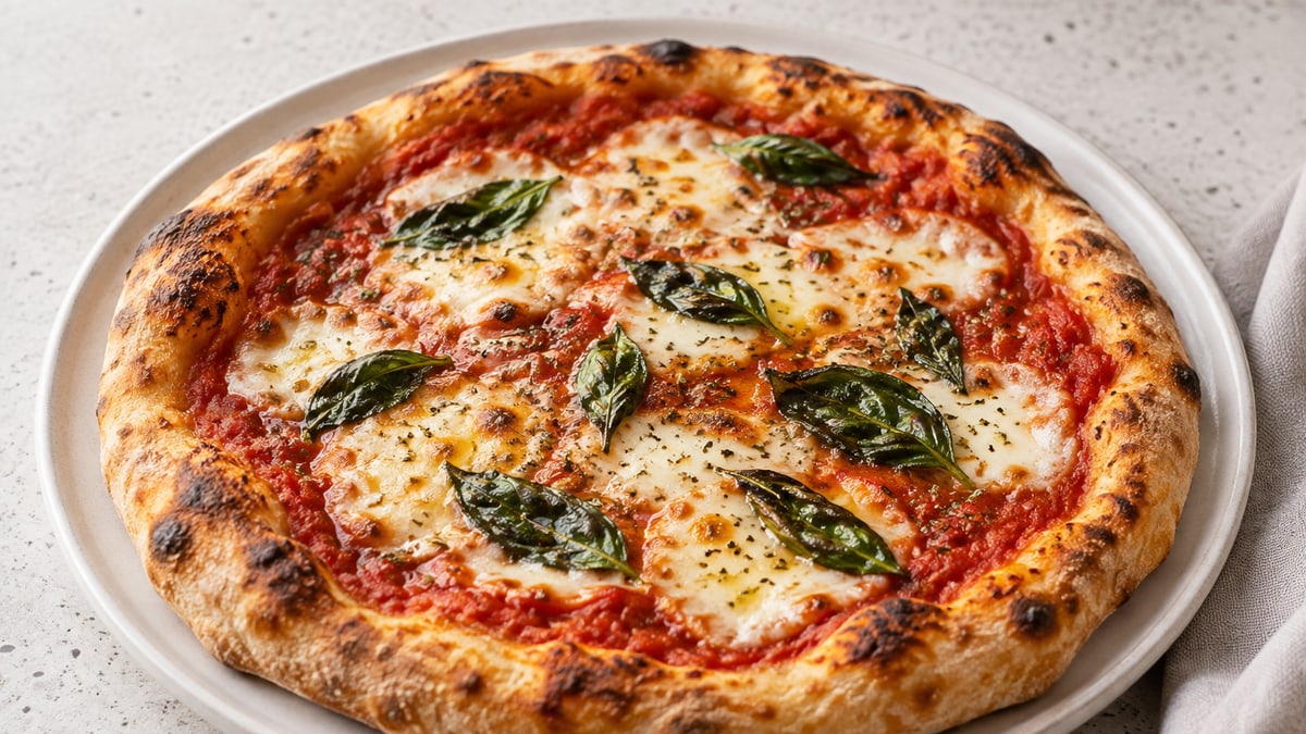 Homemade Pizza, cooked and served. A generated image, not a photograph.
